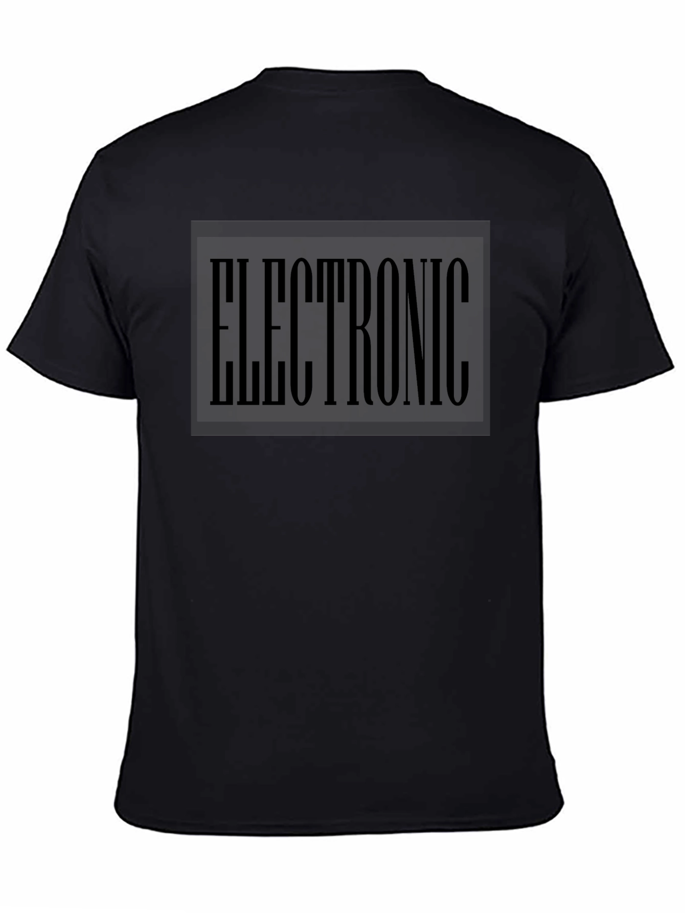 Electronic Print Black T-Shirt