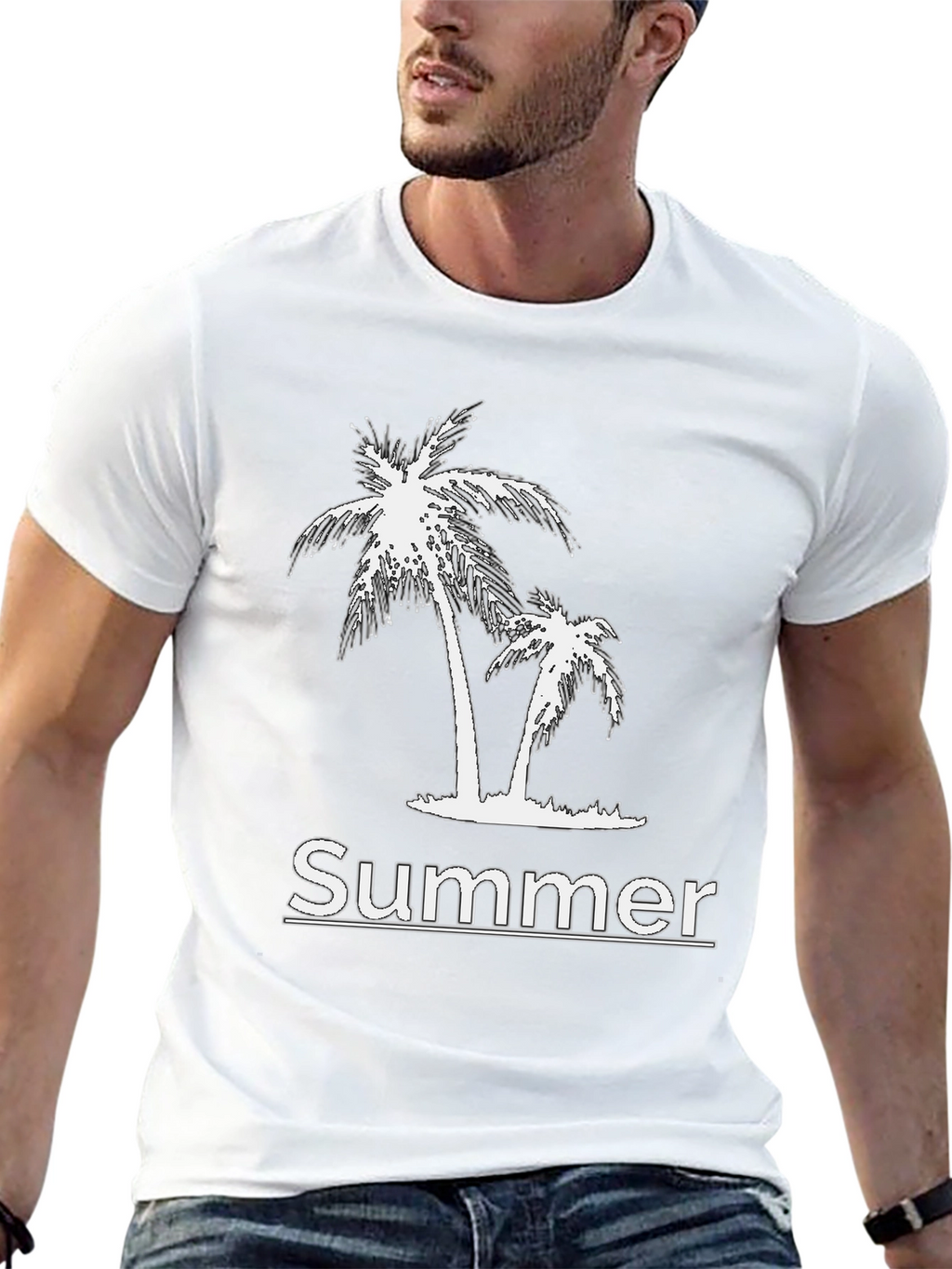 Summer Vibes Black Graphic Tee