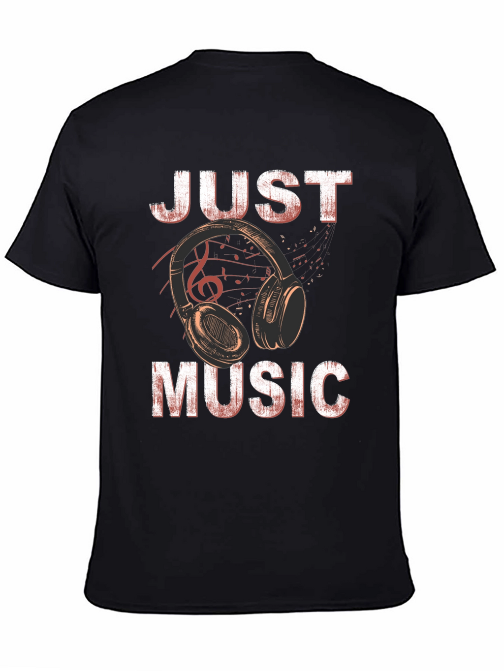 Just Music Black Graphic T-Shirt