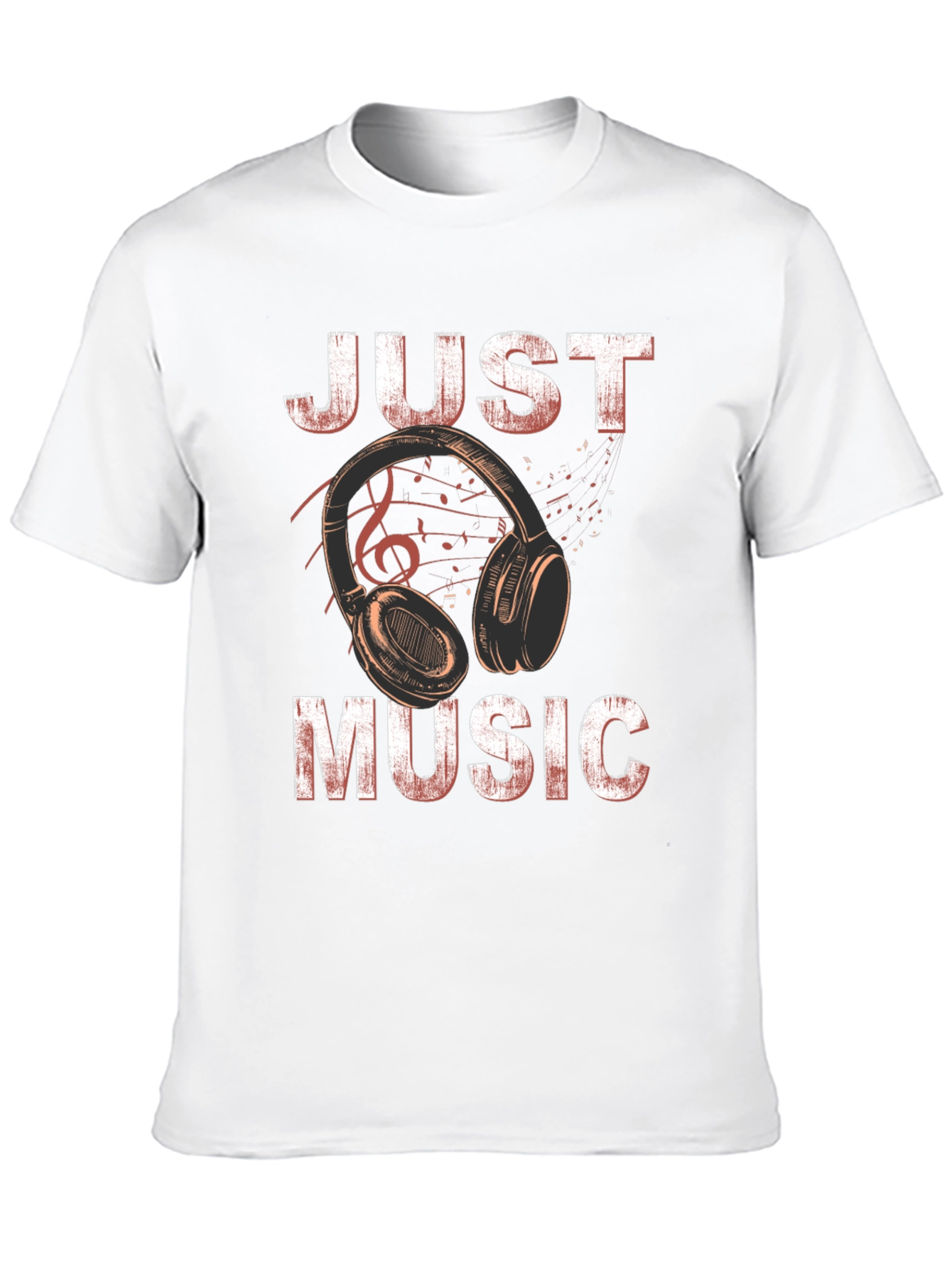 Just Music Black Graphic T-Shirt