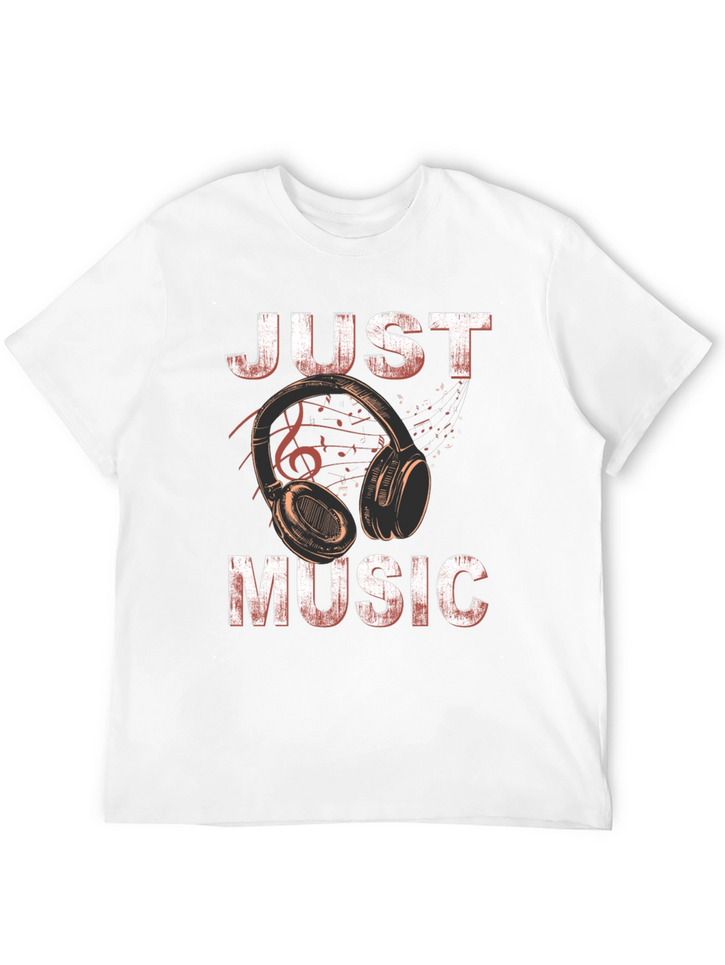 Just Music Black Graphic T-Shirt