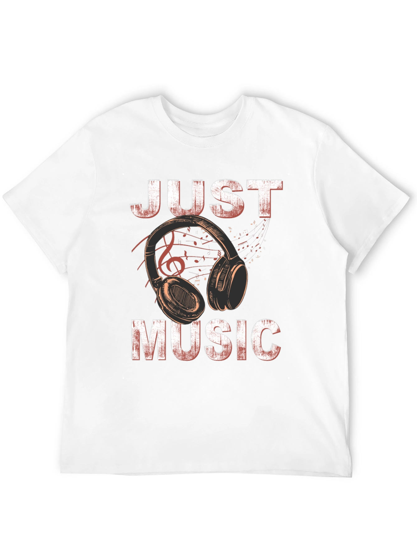 Just Music Black Graphic T-Shirt