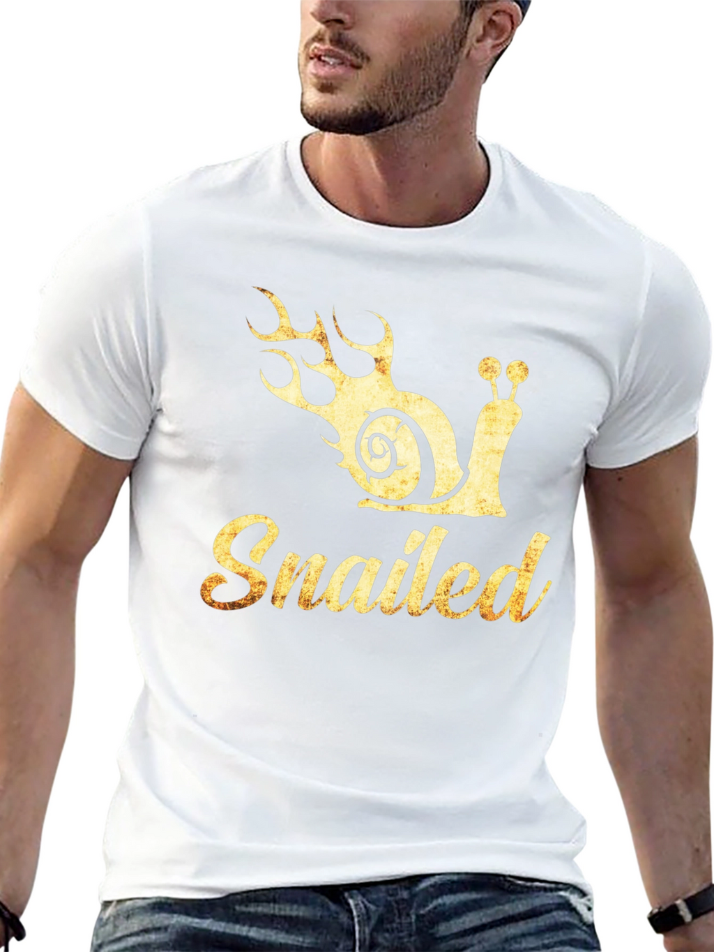 Snailed T-Shirt - Funny Snail with Flames Graphic Tee
