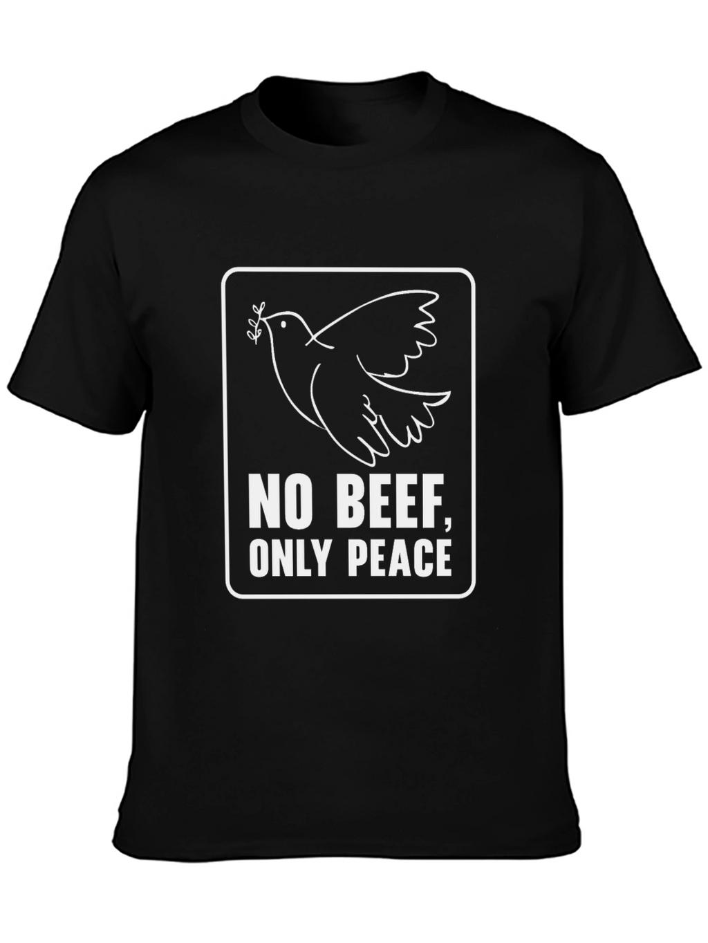 No Beef Only Peace Dove Graphic T-Shirt