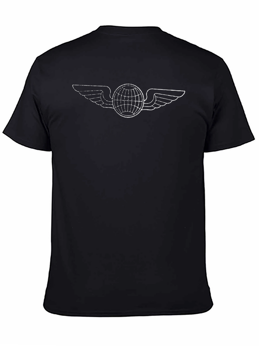 Winged Globe Graphic Black T-Shirt