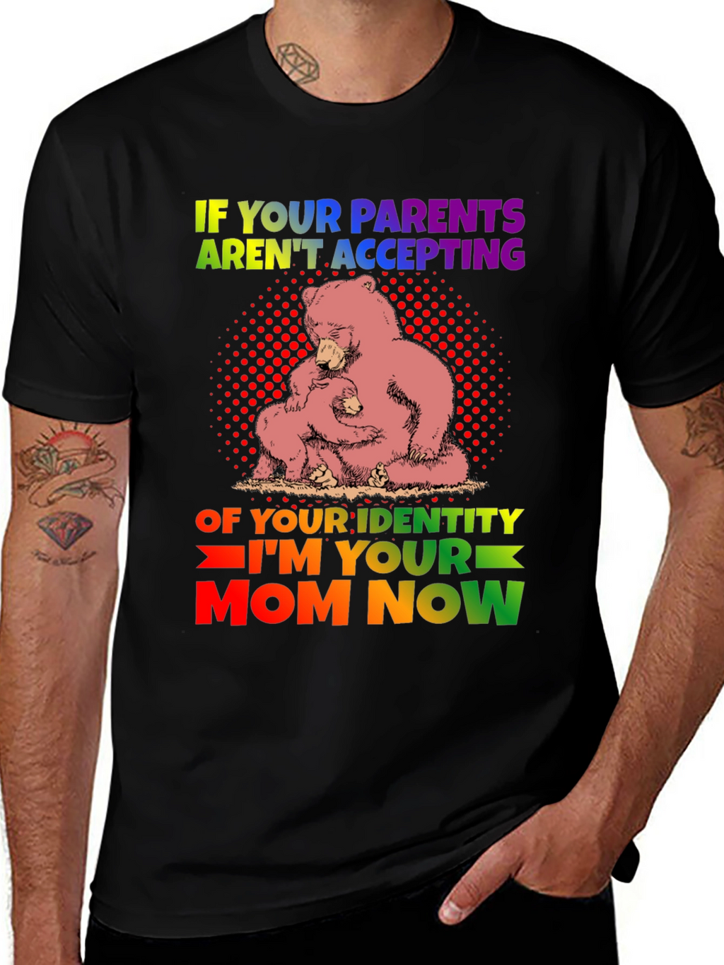 Supportive Bear Mom LGBTQ+ T-Shirt