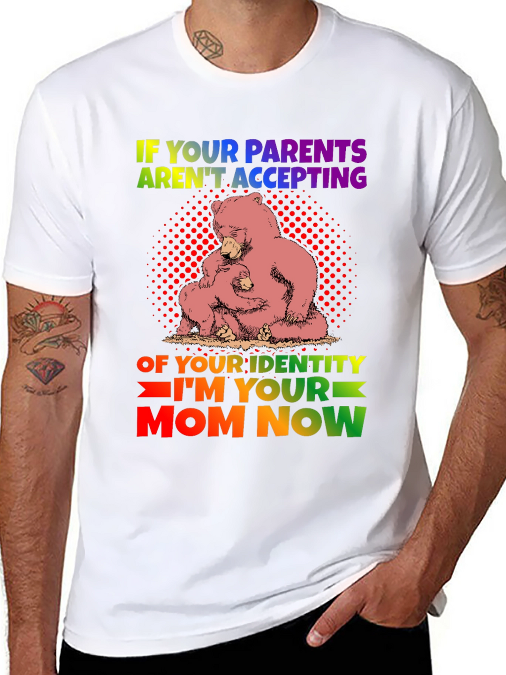 Supportive Bear Mom LGBTQ+ T-Shirt