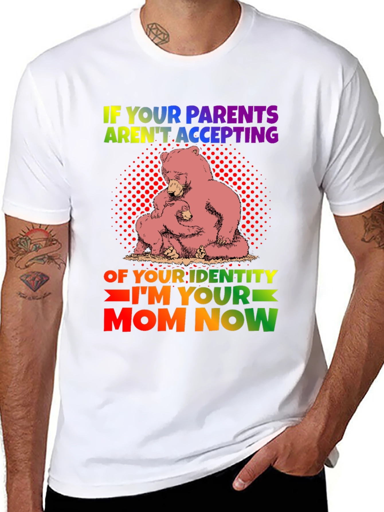 Supportive Bear Mom LGBTQ+ T-Shirt