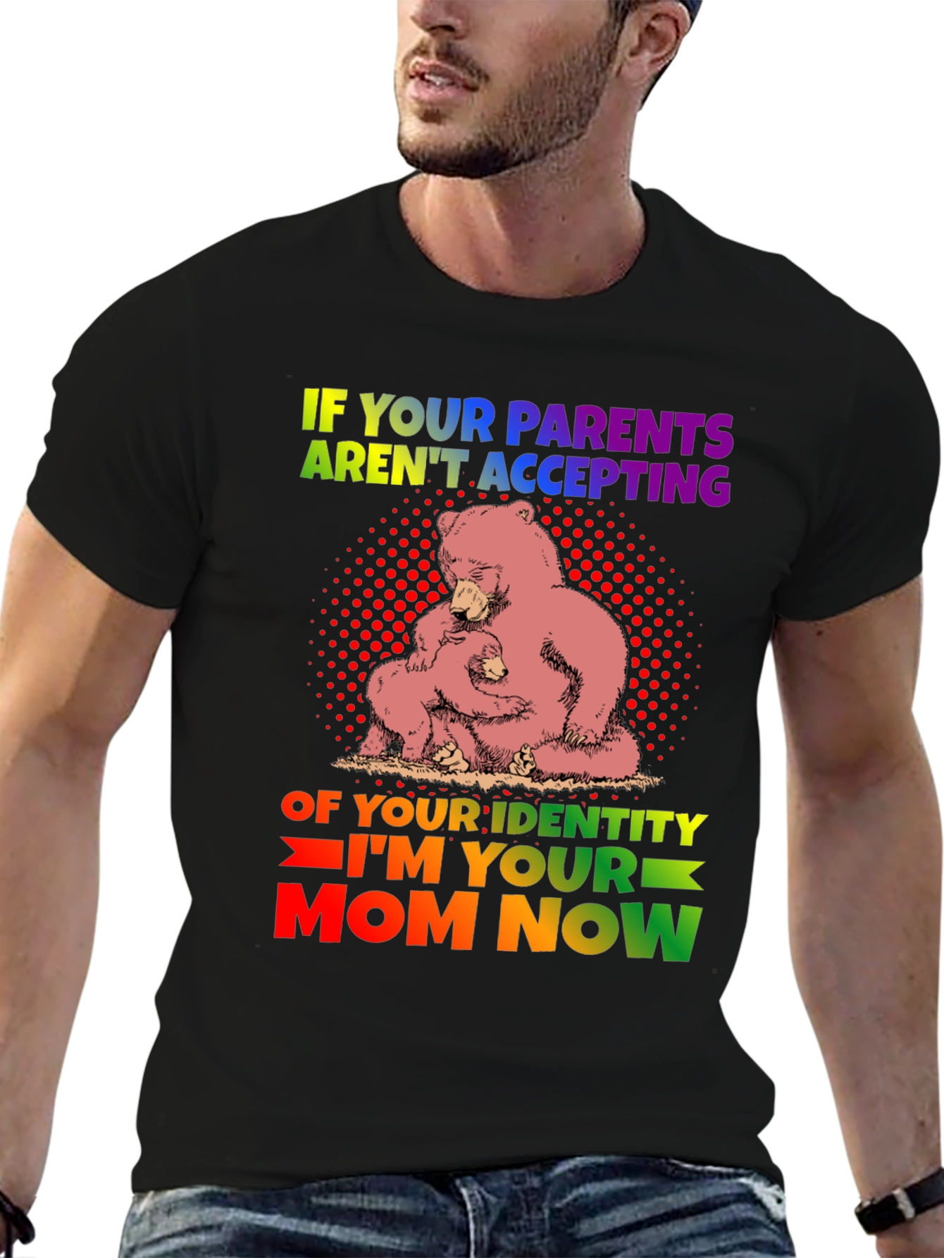 Supportive Bear Mom LGBTQ+ T-Shirt