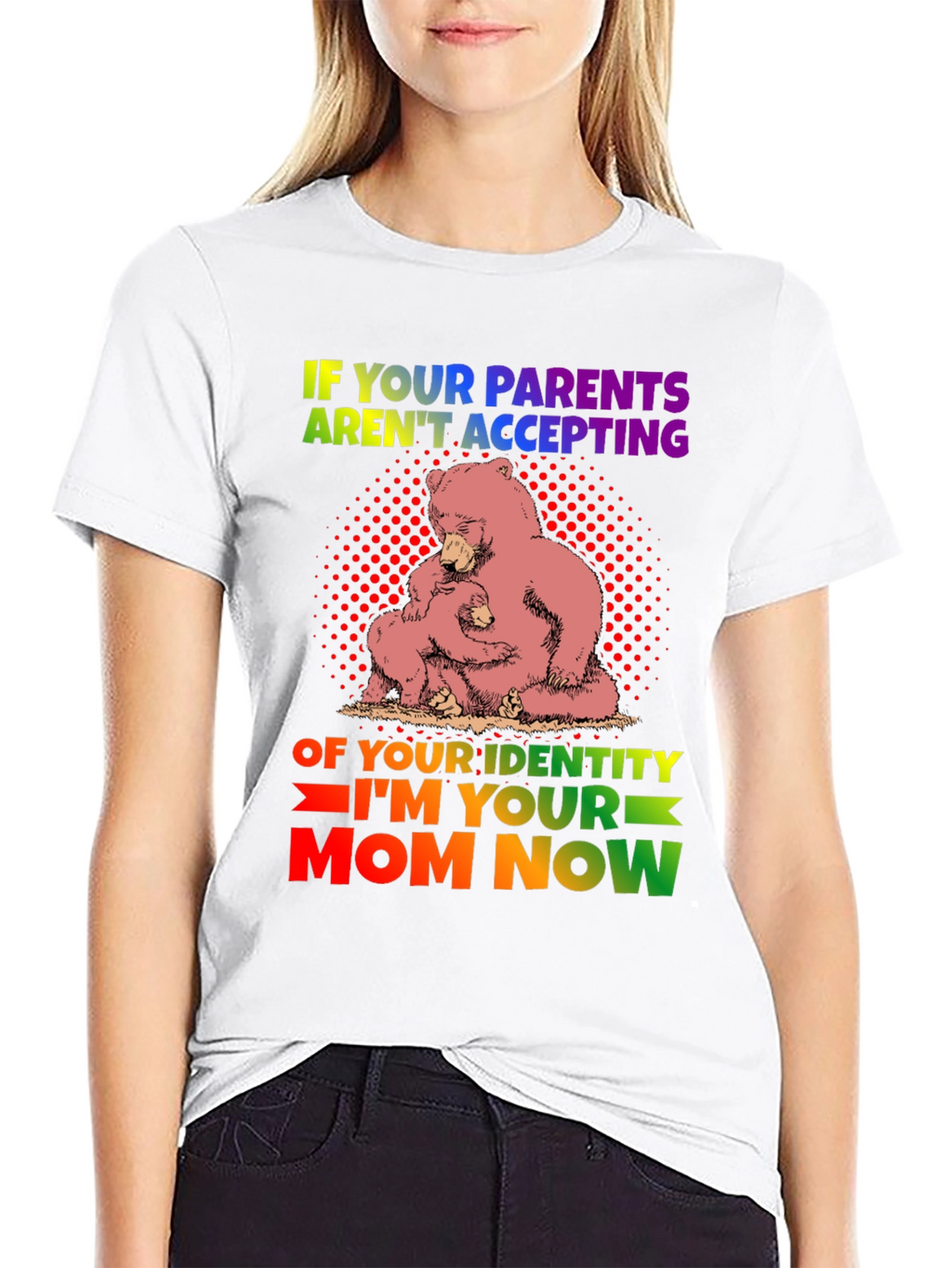 Supportive Bear Mom LGBTQ+ T-Shirt