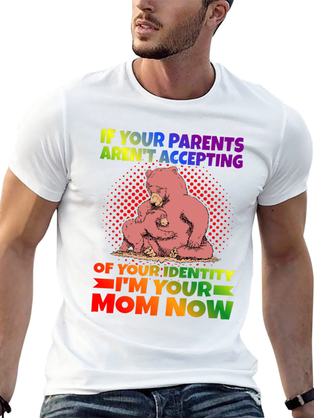 Supportive Bear Mom LGBTQ+ T-Shirt