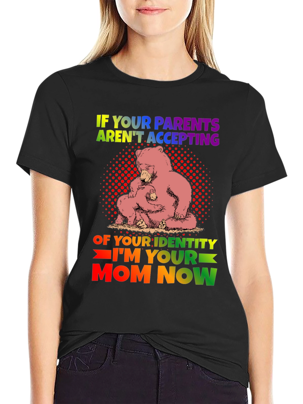 Supportive Bear Mom LGBTQ+ T-Shirt