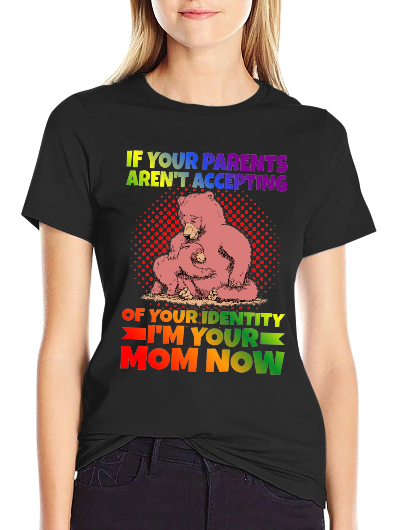 Supportive Bear Mom LGBTQ+ T-Shirt