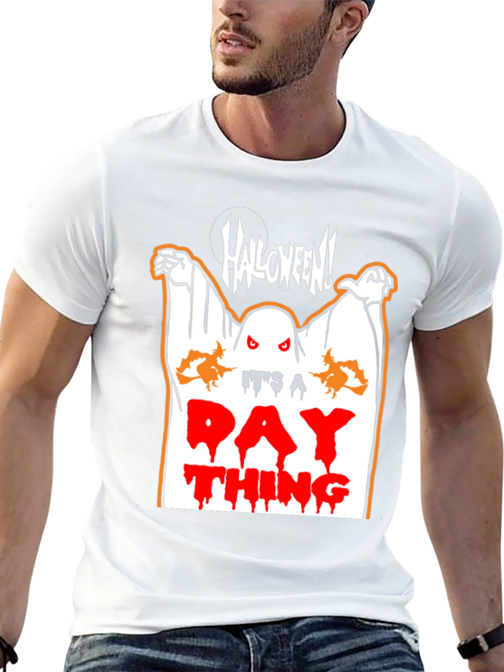 Halloween Ghost Graphic Tee - Its a Day Thing!