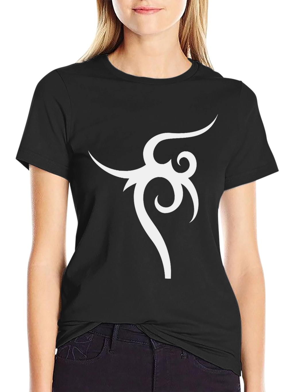 Tribal Design Black T-Shirt
