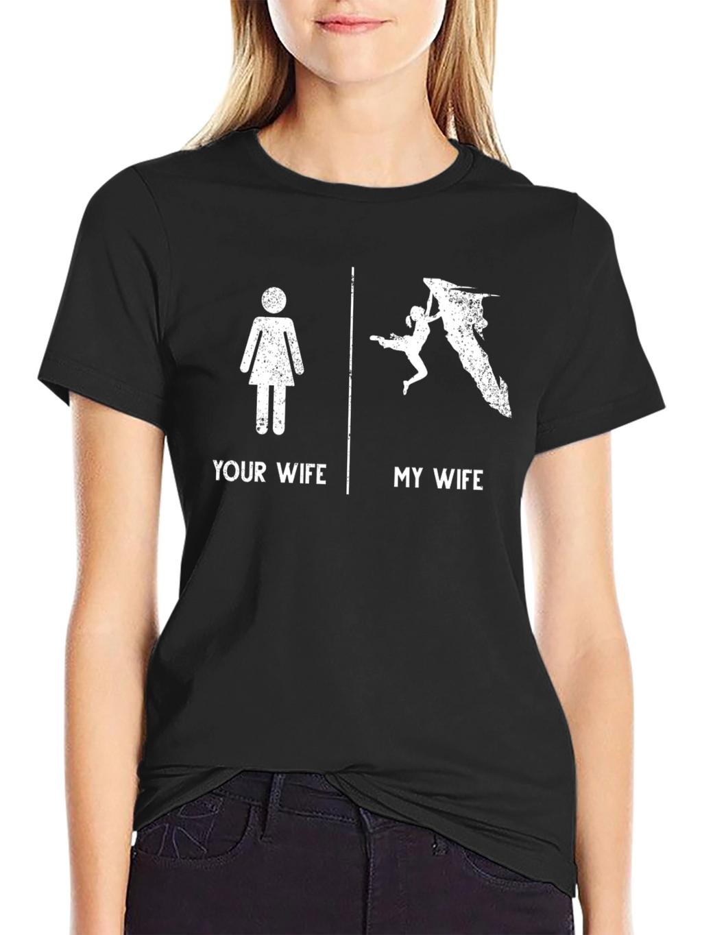 Funny Rock Climbing Wife T-Shirt