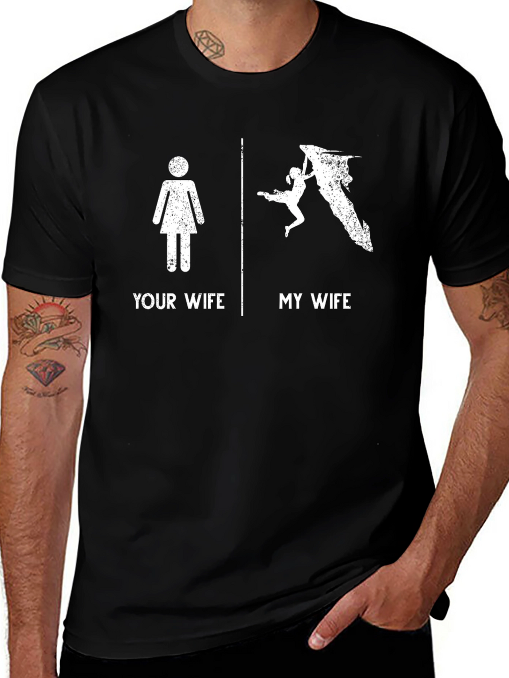 Funny Rock Climbing Wife T-Shirt