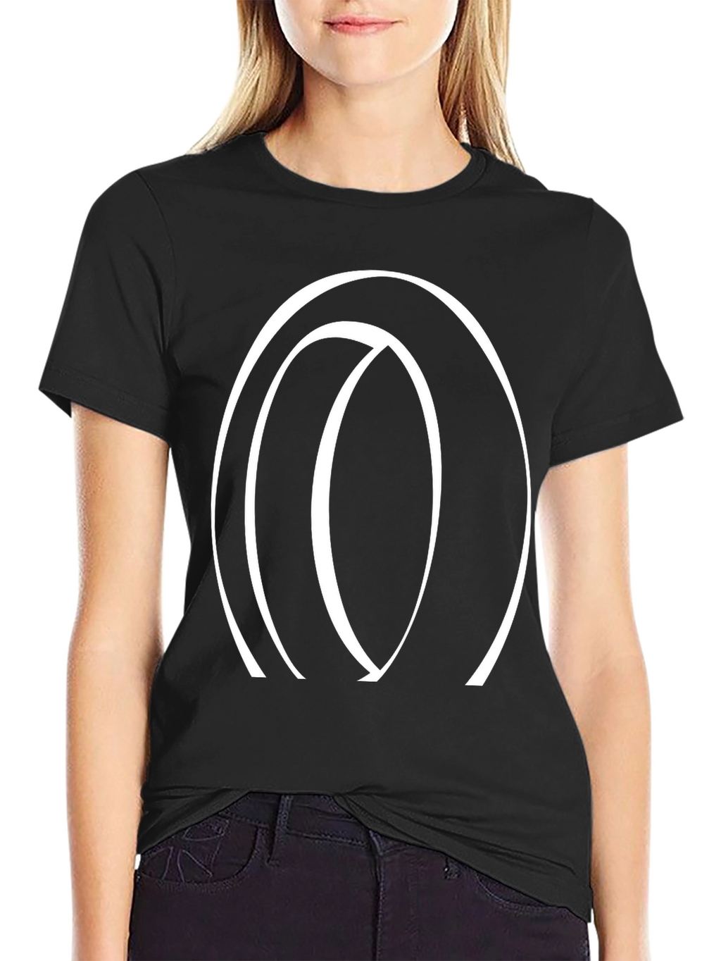 Abstract Circle Graphic Tee - Stylish Casual Wear