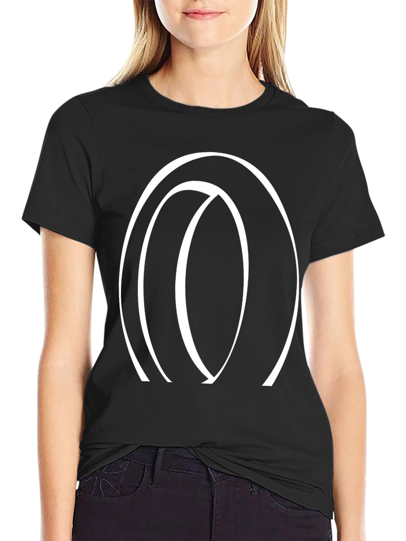 Abstract Circle Graphic Tee - Stylish Casual Wear