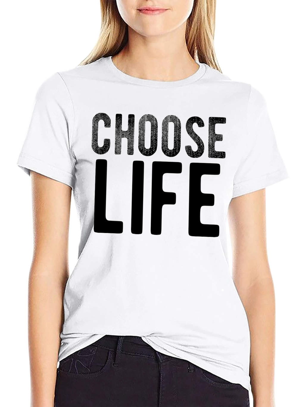 Choose Life Graphic Tee - Black Cotton T-Shirt