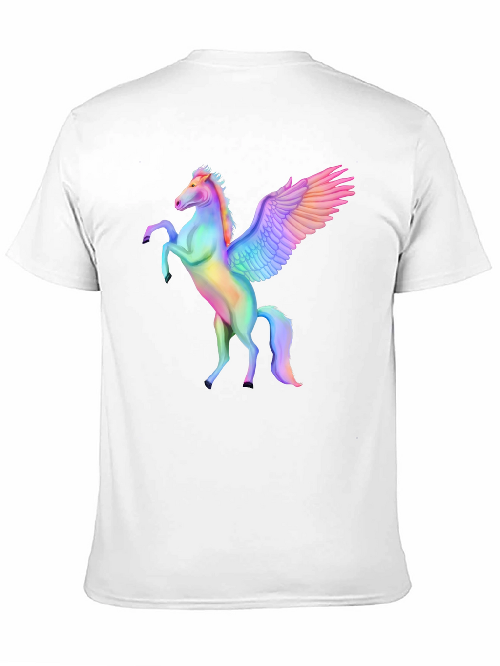 Rainbow Pegasus Graphic Tee - Mens Black T-Shirt