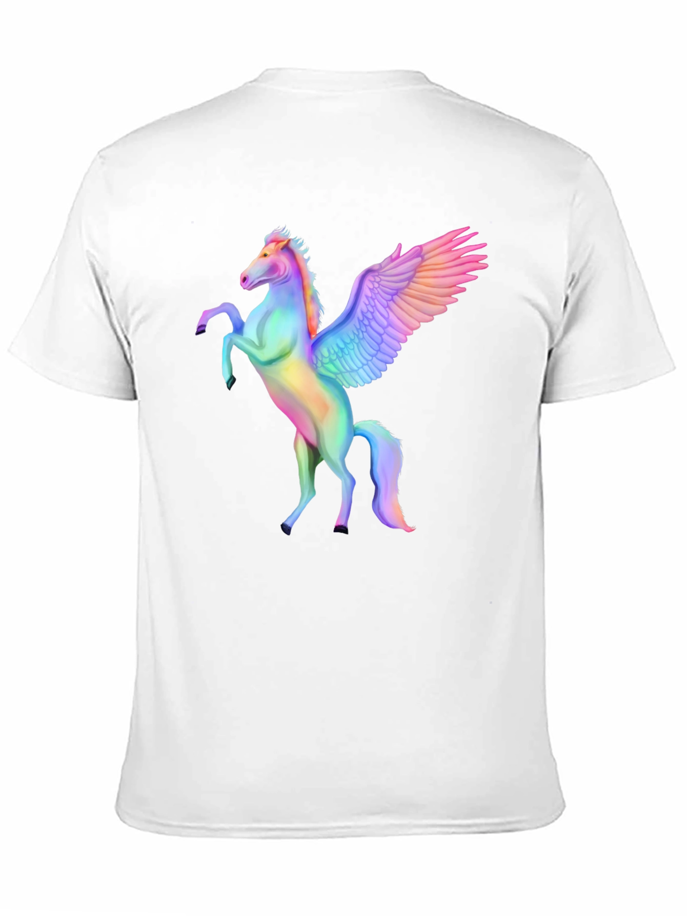 Rainbow Pegasus Graphic Tee - Mens Black T-Shirt