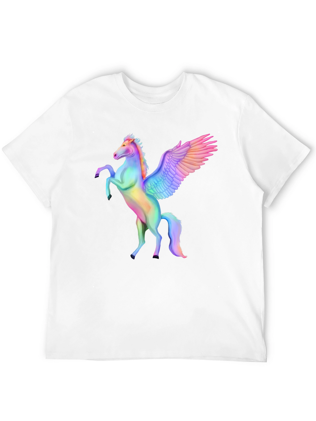Rainbow Pegasus Graphic Tee - Mens Black T-Shirt