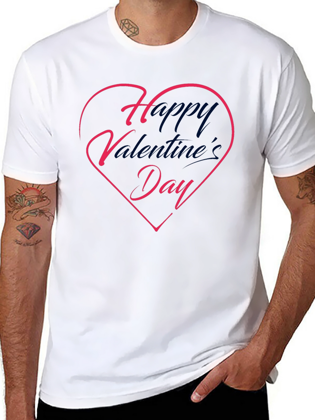 Happy Valentines Day Heart Graphic T-Shirt