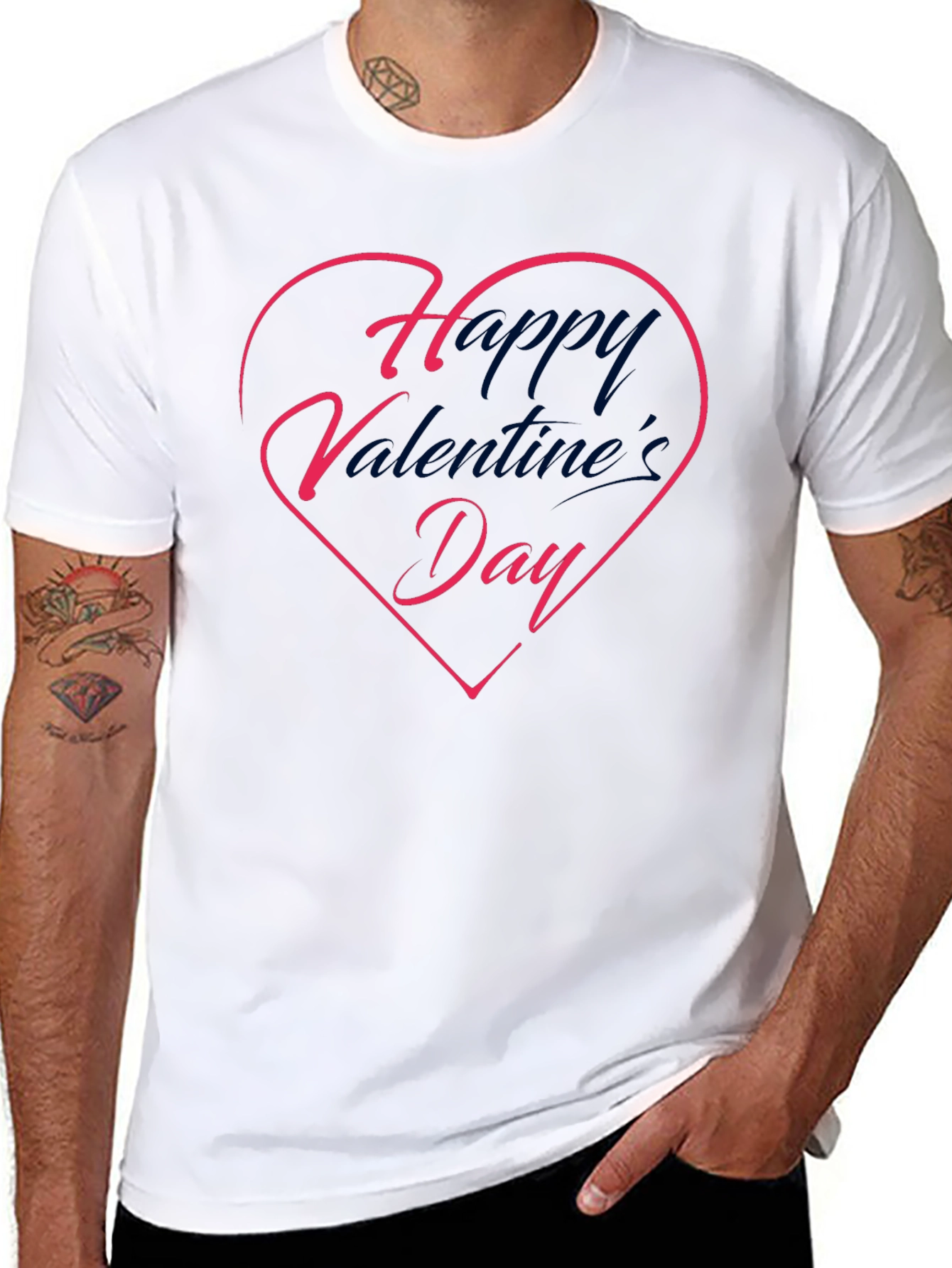Happy Valentines Day Heart Graphic T-Shirt