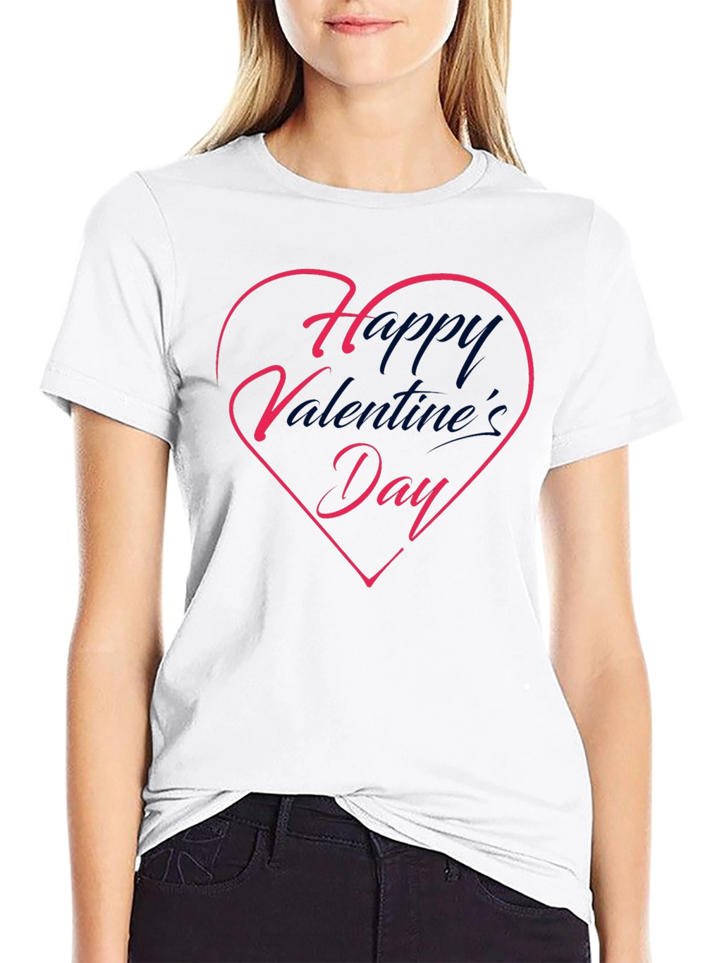 Happy Valentines Day Heart Graphic T-Shirt
