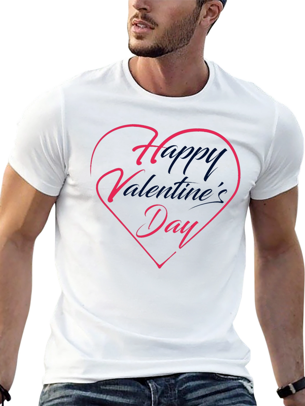 Happy Valentines Day Heart Graphic T-Shirt