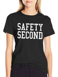 Safety Second Graphic Tee - Black Cotton T-Shirt