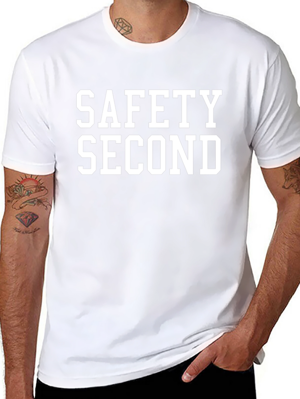 Safety Second Graphic Tee - Black Cotton T-Shirt