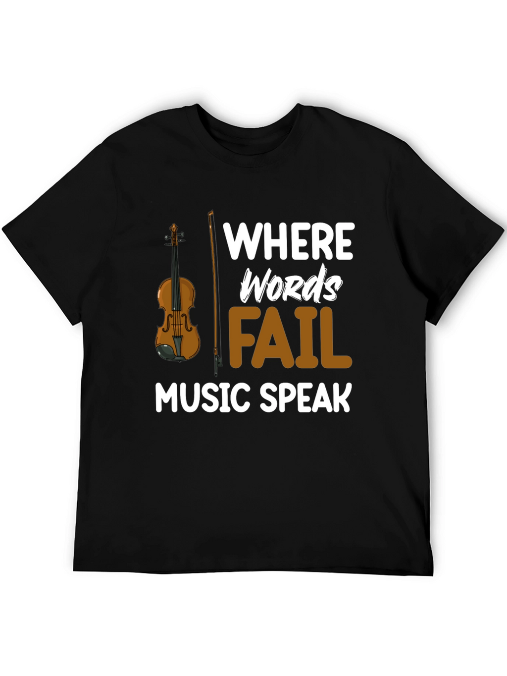 Music Speaks T-Shirt - Violin Graphic Tee