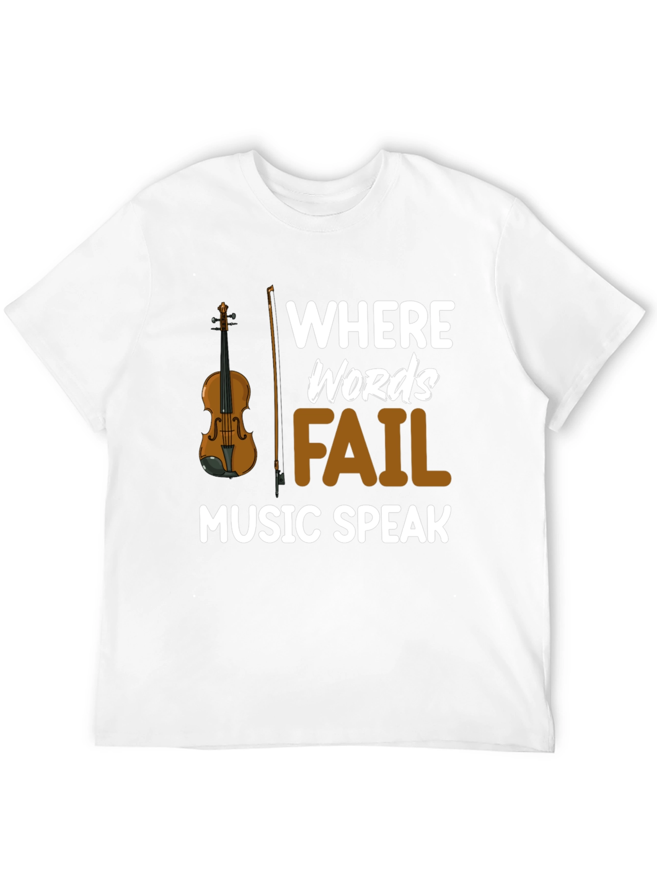 Music Speaks T-Shirt - Violin Graphic Tee