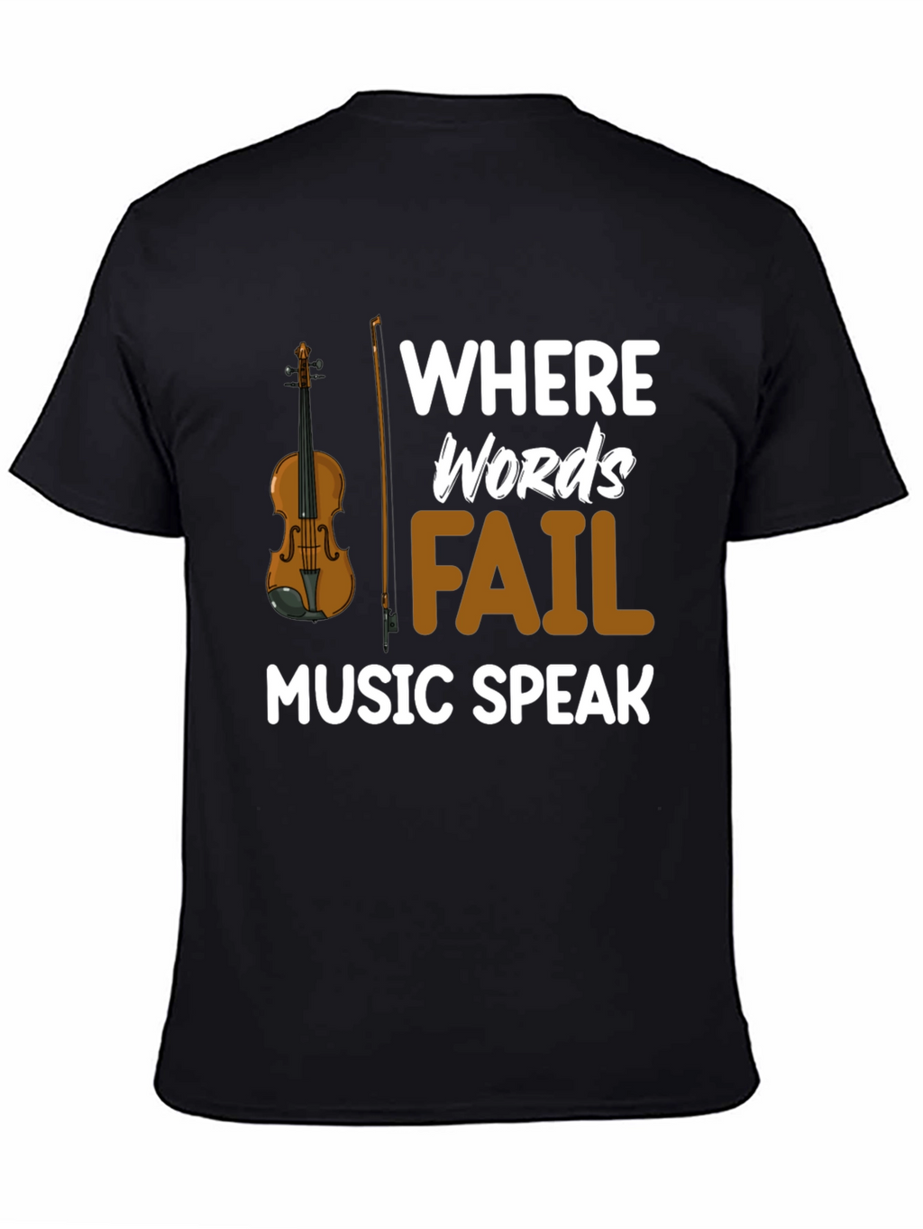 Music Speaks T-Shirt - Violin Graphic Tee