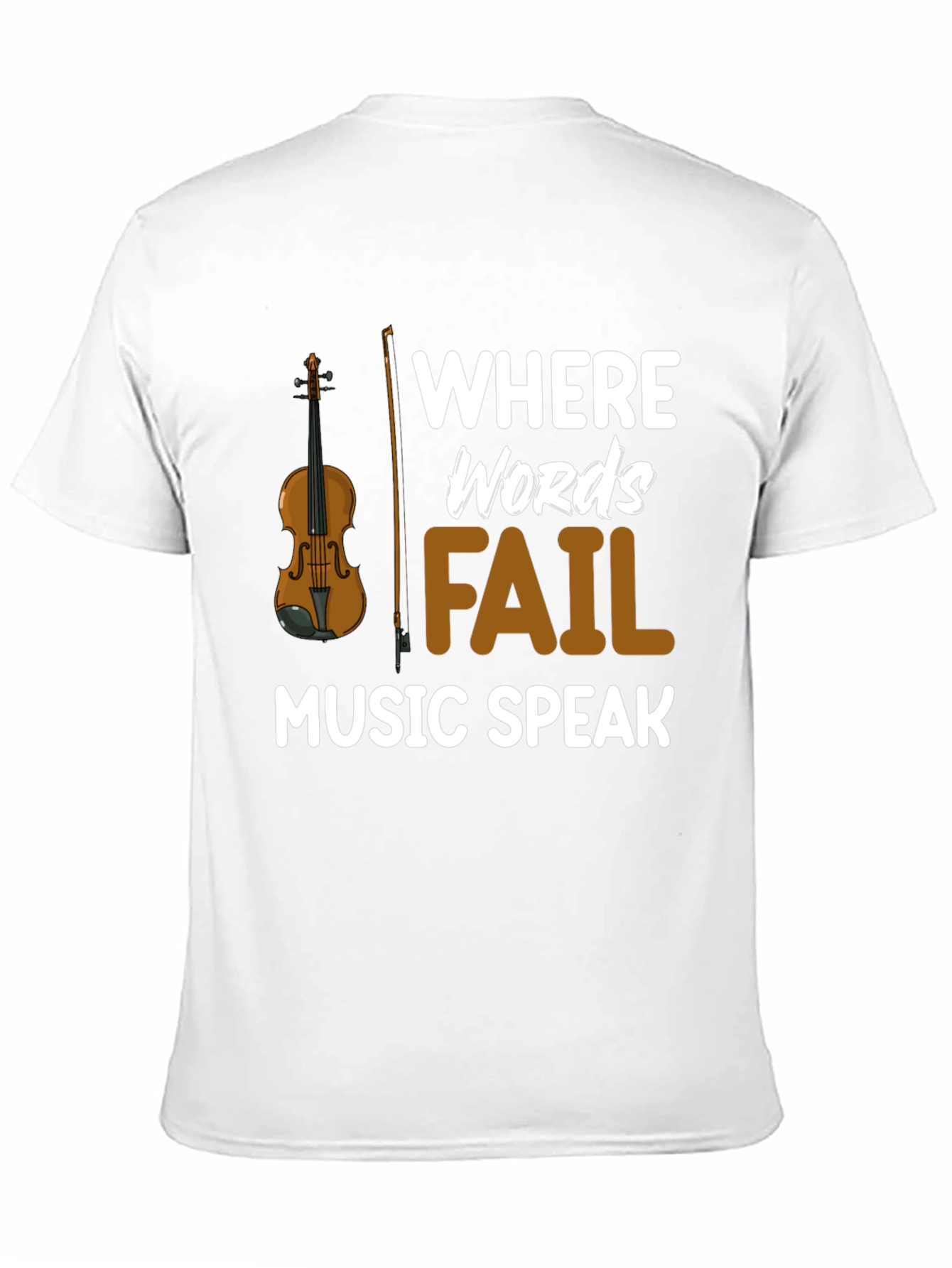 Music Speaks T-Shirt - Violin Graphic Tee