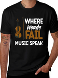 Music Speaks T-Shirt - Violin Graphic Tee