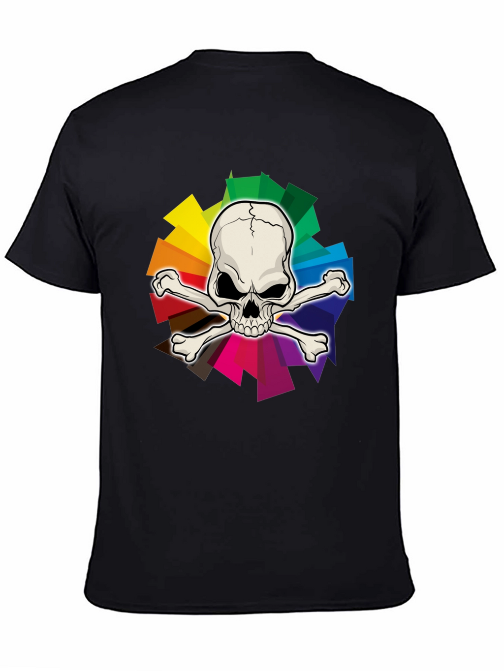 Skull & Crossbones Rainbow Graphic T-Shirt