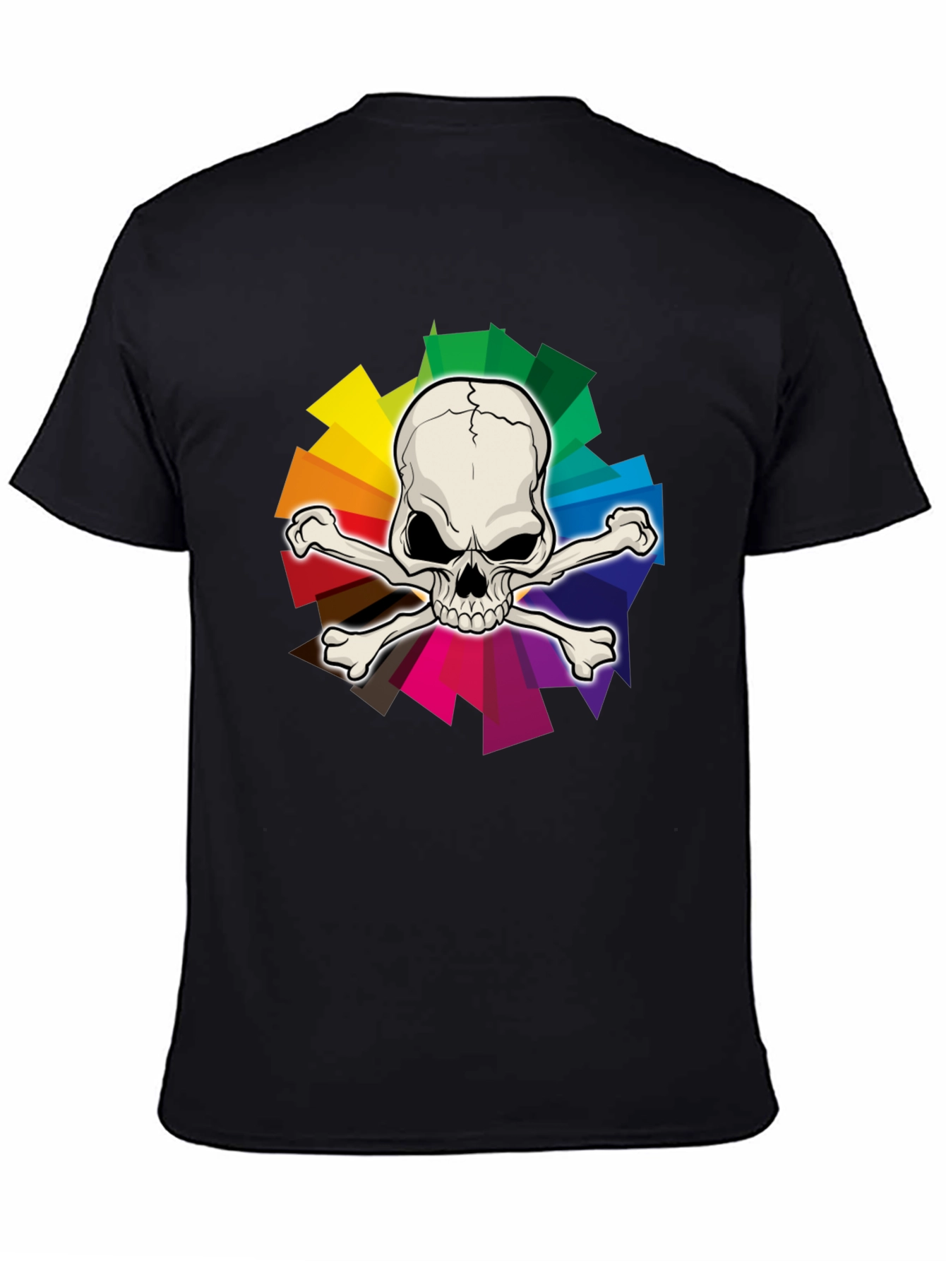 Skull & Crossbones Rainbow Graphic T-Shirt