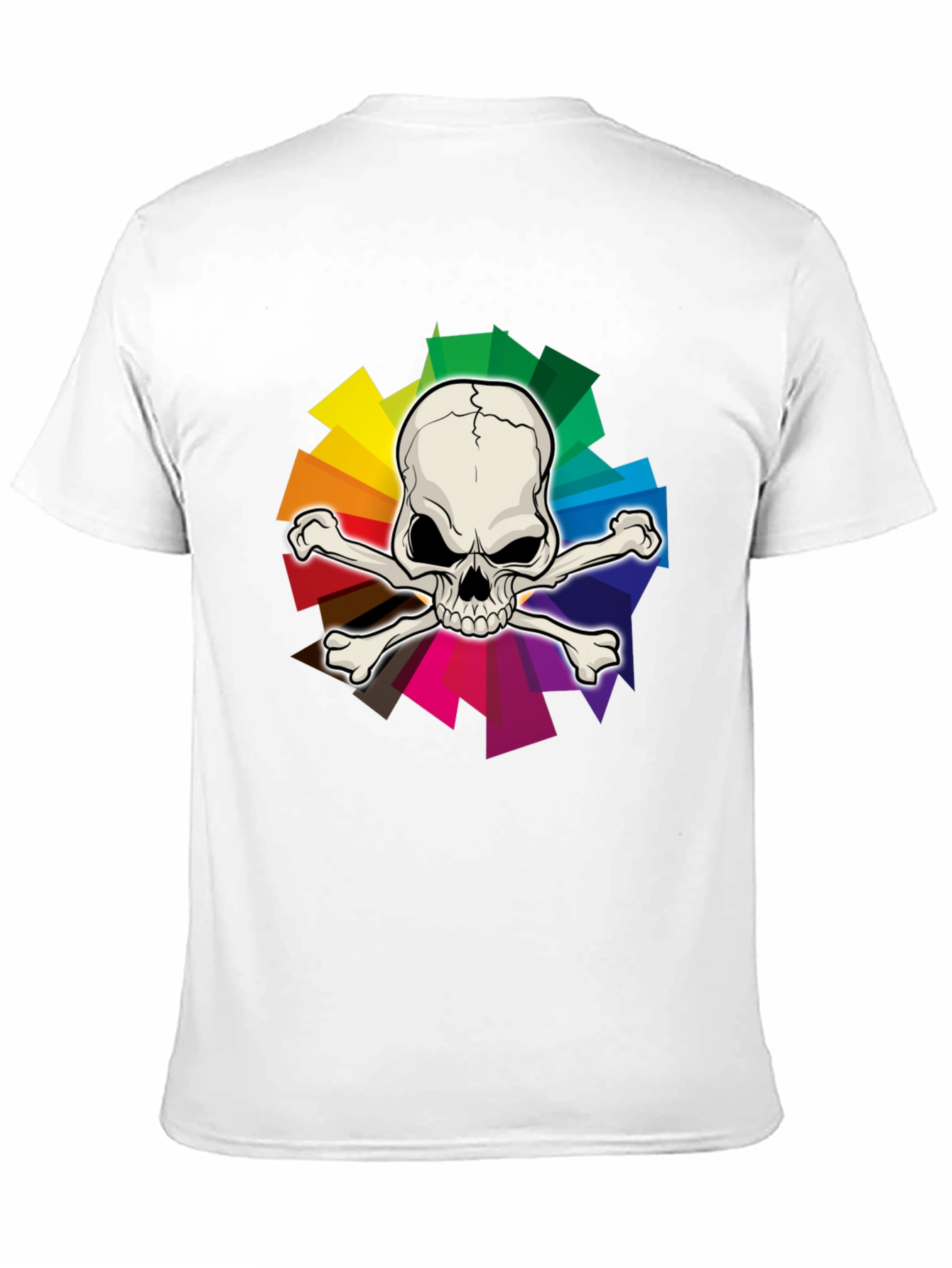 Skull & Crossbones Rainbow Graphic T-Shirt