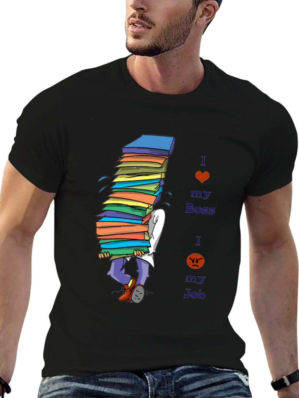 I Love My Boss Funny T-Shirt