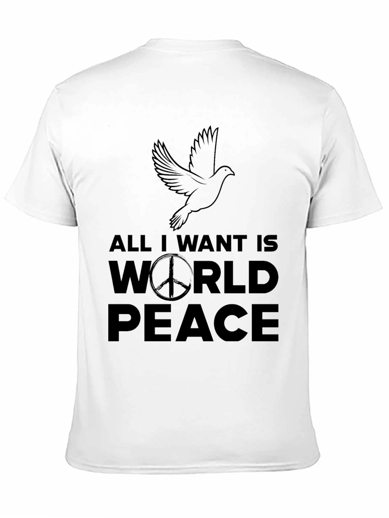 All I Want Is World Peace Black T-Shirt