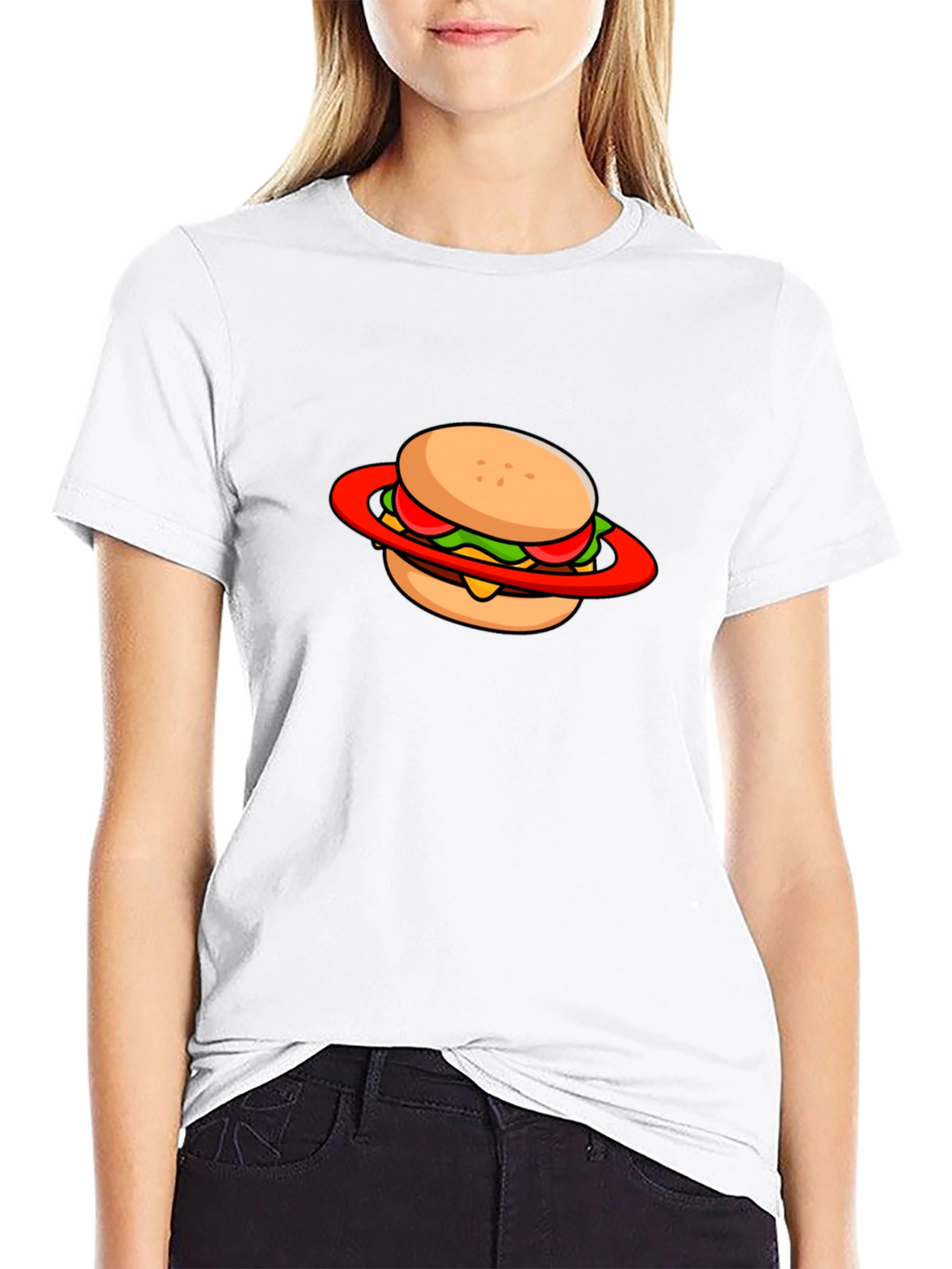 Burger Planet Graphic Tee - Black Cotton Blend