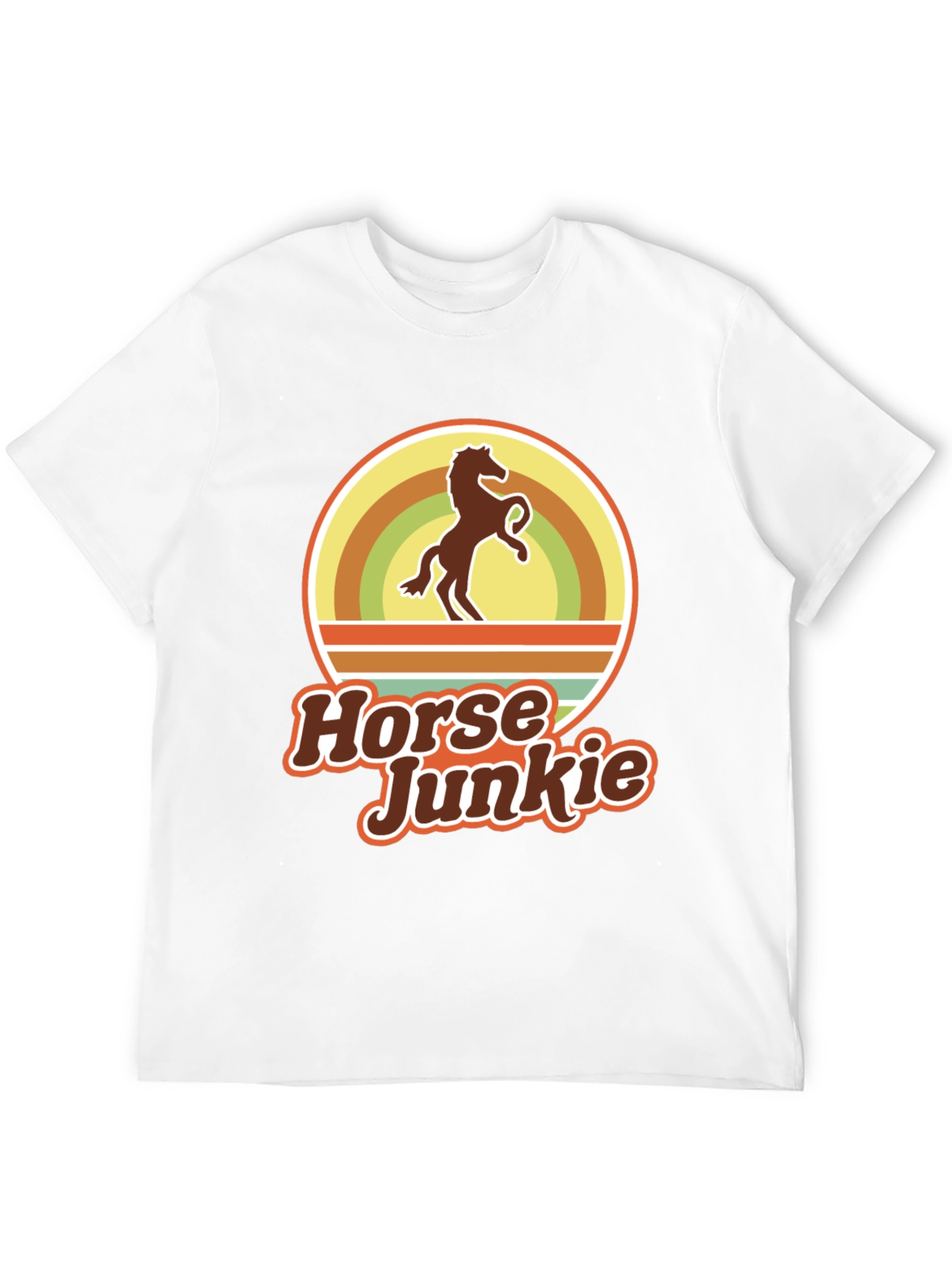 Horse Junkie T-Shirt - Retro Equestrian Tee