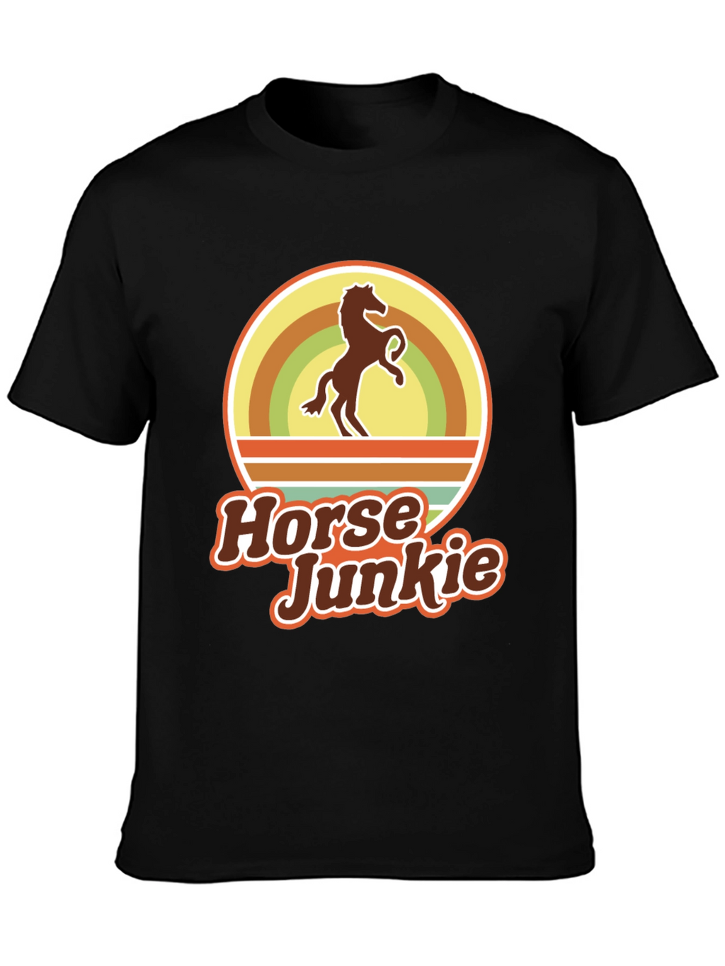 Horse Junkie T-Shirt - Retro Equestrian Tee