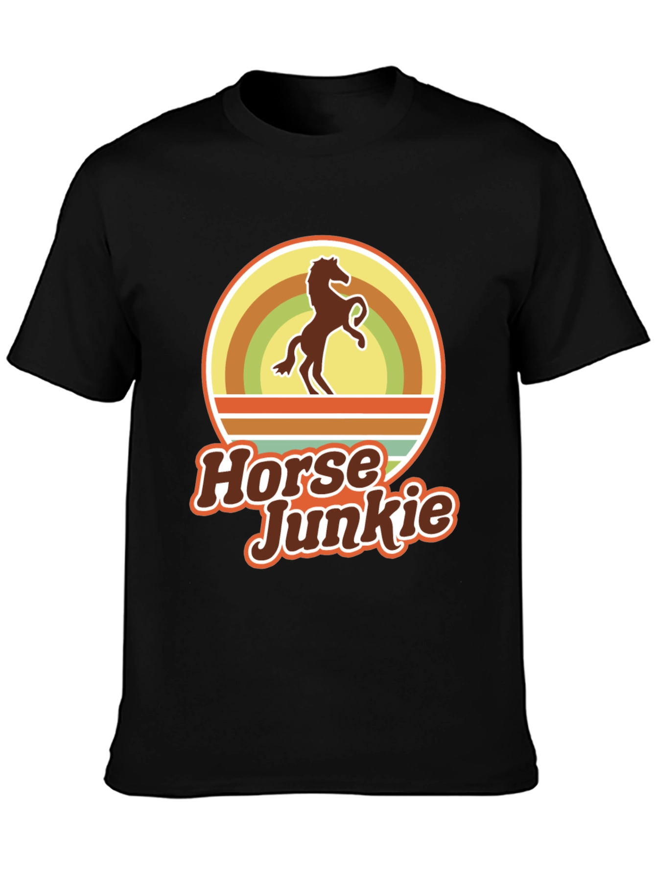 Horse Junkie T-Shirt - Retro Equestrian Tee