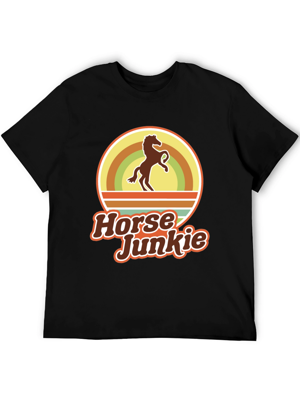 Horse Junkie T-Shirt - Retro Equestrian Tee