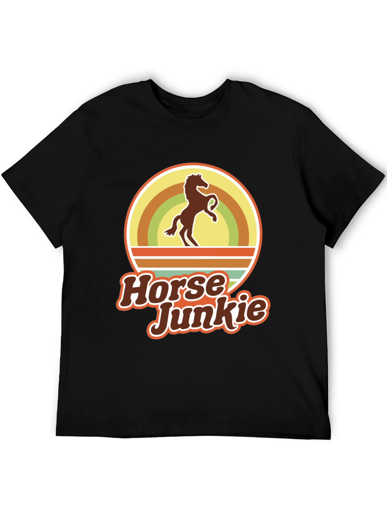 Horse Junkie T-Shirt - Retro Equestrian Tee