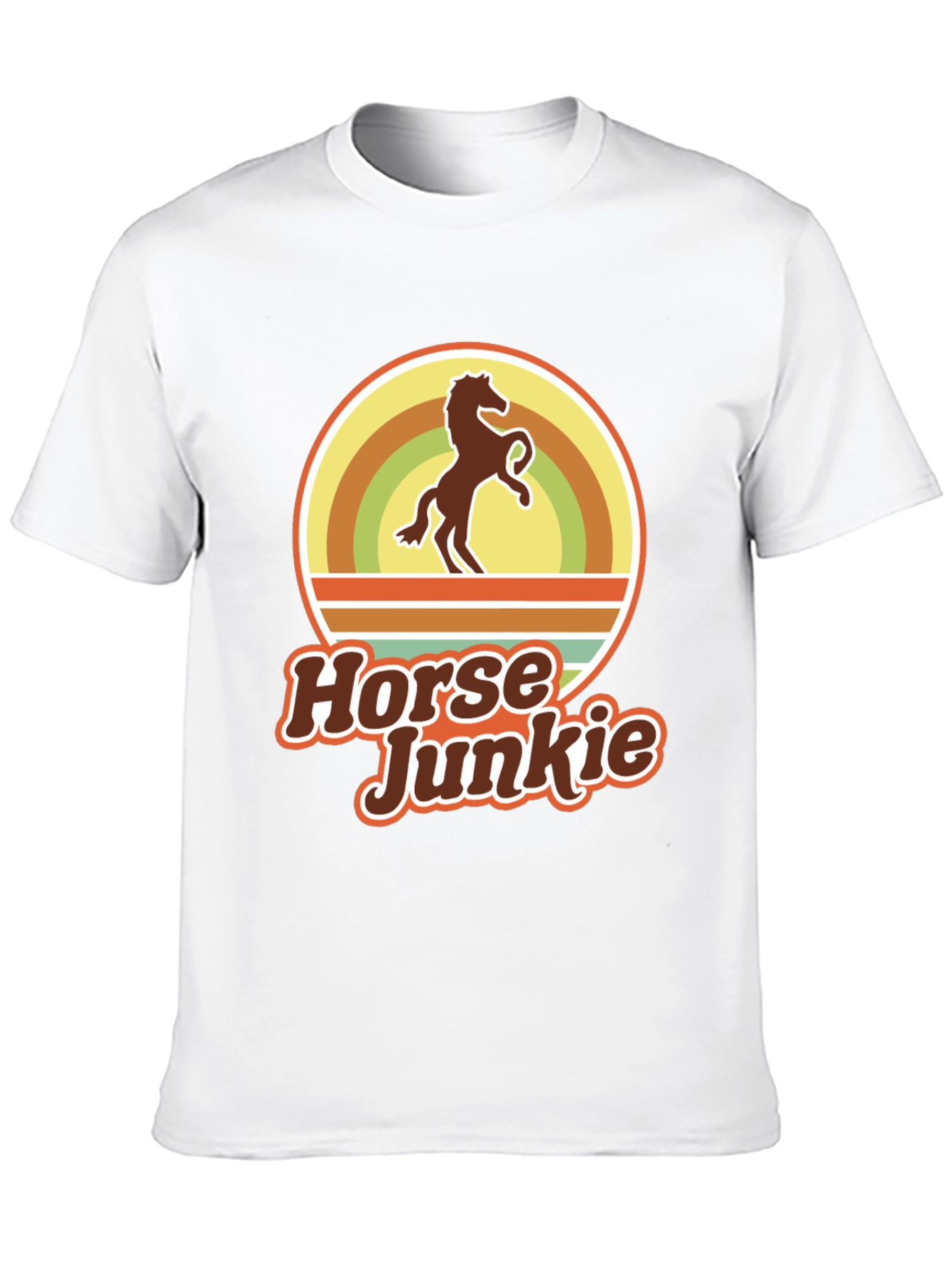 Horse Junkie T-Shirt - Retro Equestrian Tee